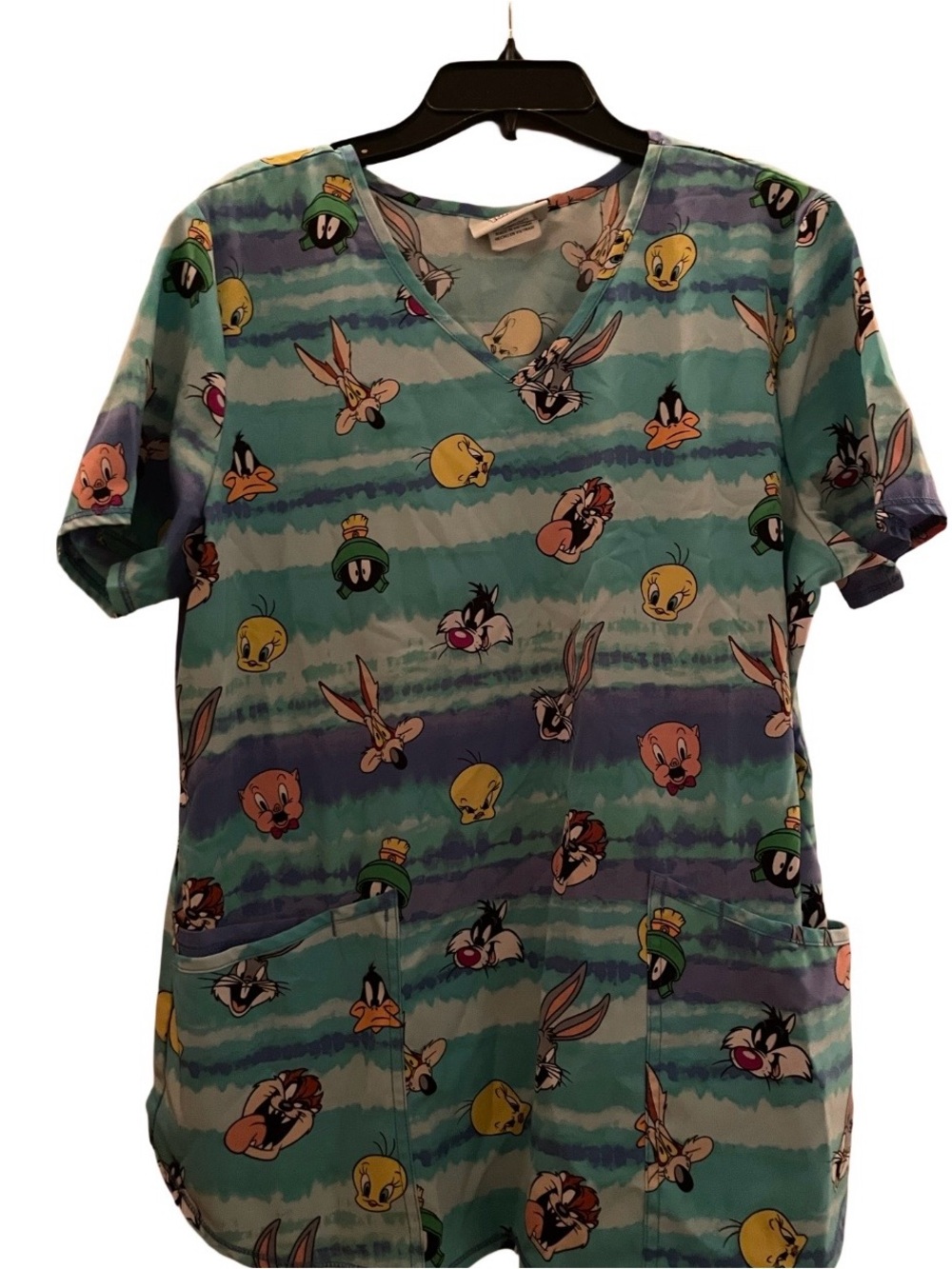 Women’s Short Sleeve Cartoon Scrub Top